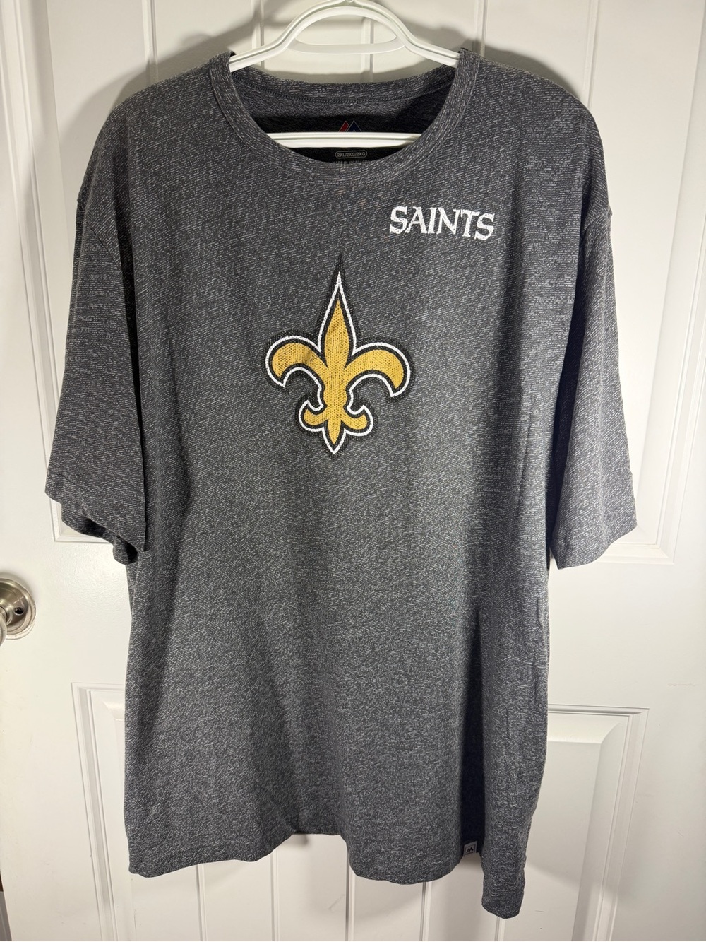 Majestic New Orleans Saints Gray Logo Tee NWT Size 2XL NFL